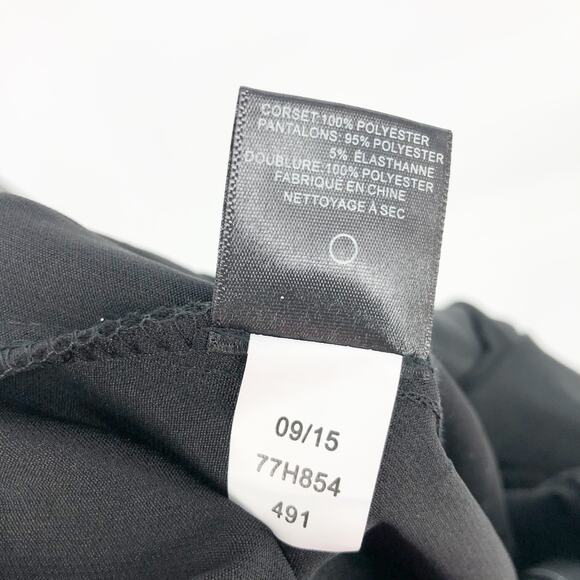 SAM EDELMAN Women Cady Jumpsuit 8 Black Silver Metallic Bow Strapless NWOT - Picture 14 of 15